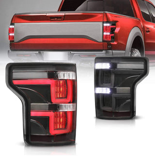 2015 - 2017 Tail lamps set for Ford F-150 smoked led SKU: TEC-FD0010001SM